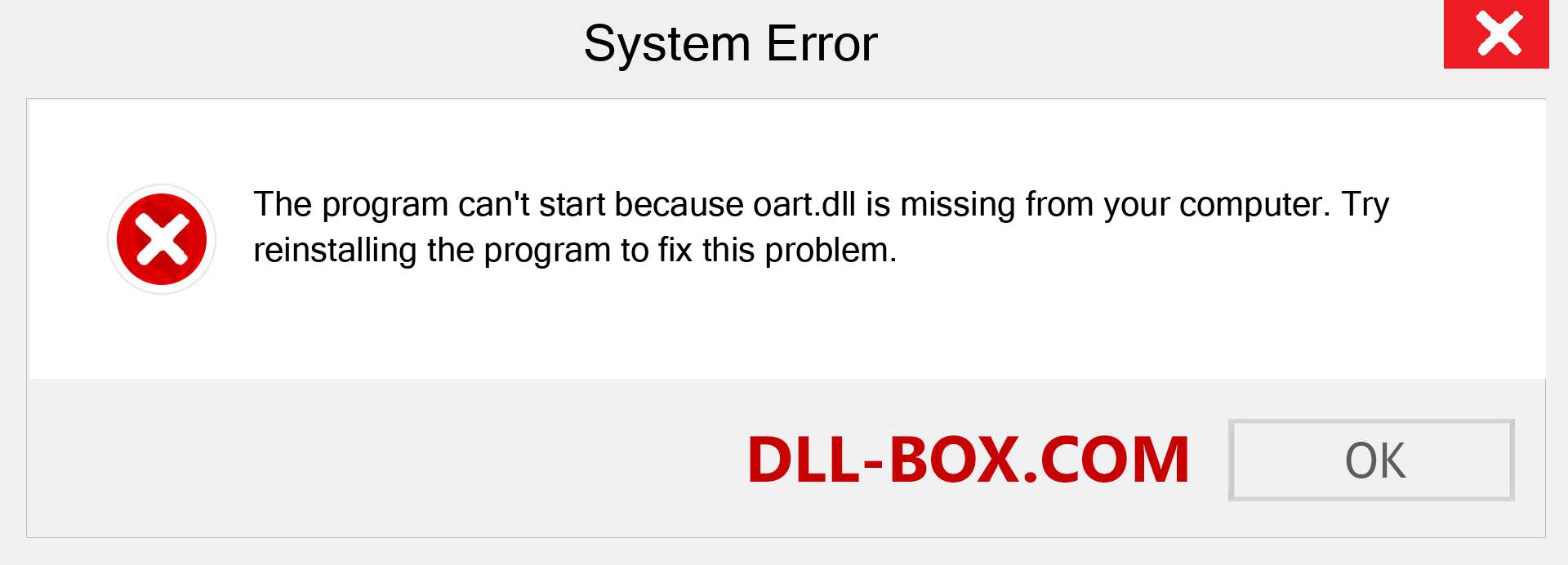  oart.dll file is missing?. Download for Windows 7, 8, 10 - Fix  oart dll Missing Error on Windows, photos, images